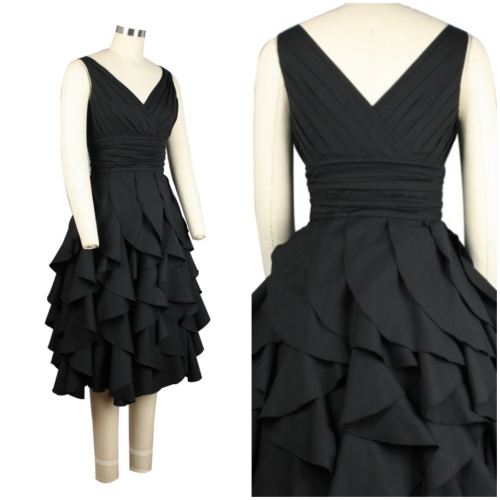 Ruffle Sleeveless Party Pin Up Dress - Picture 2 of 6